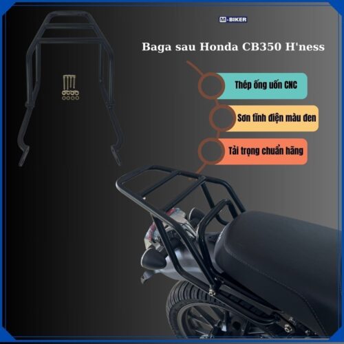 Baga sau Honda CB350 H’ness ống uốn CNC, sơn tĩnh điện màu đen