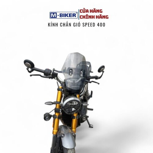 Kính chắn gió Speed 400 Mbiker, chắn gió Triumph polycarbonate touring