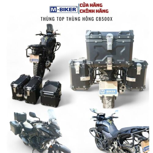 Thùng top thùng hông CB500X Mbiker, thùng nhôm touring