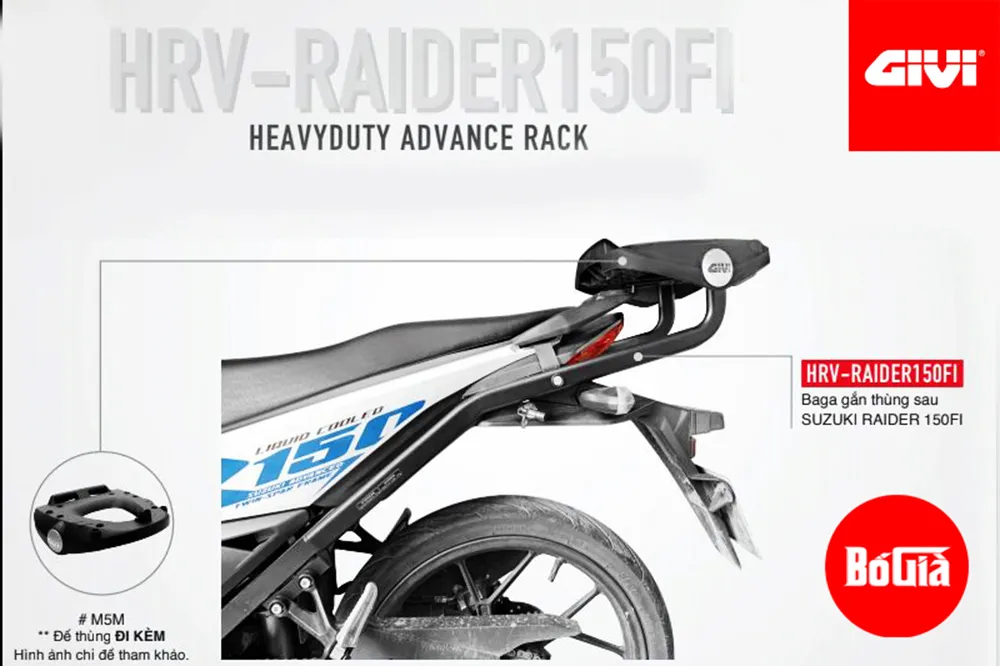 Baga Givi HRV dành riêng cho Suzuki Satria F150
