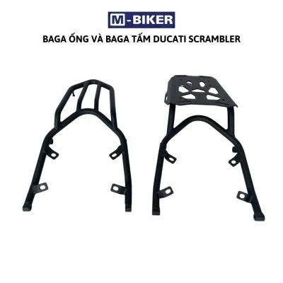 Baga sau Ducati Scrambler được lắp trên xe, thể hiện sự chắc chắn và tính thẩm mỹ cao