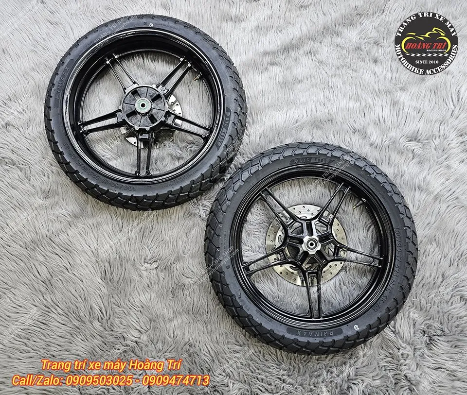 Mặt sau của cặp mâm Exciter 150 chuẩn bị độ cho PG-1