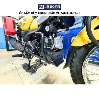 Tấm bảo vệ gầm máy PG1 Mbiker khi được lắp đặt