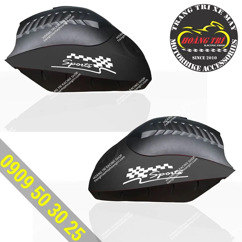 Thùng đựng đồ cho Exciter 150 kiểu bình xăng Moto màu đen