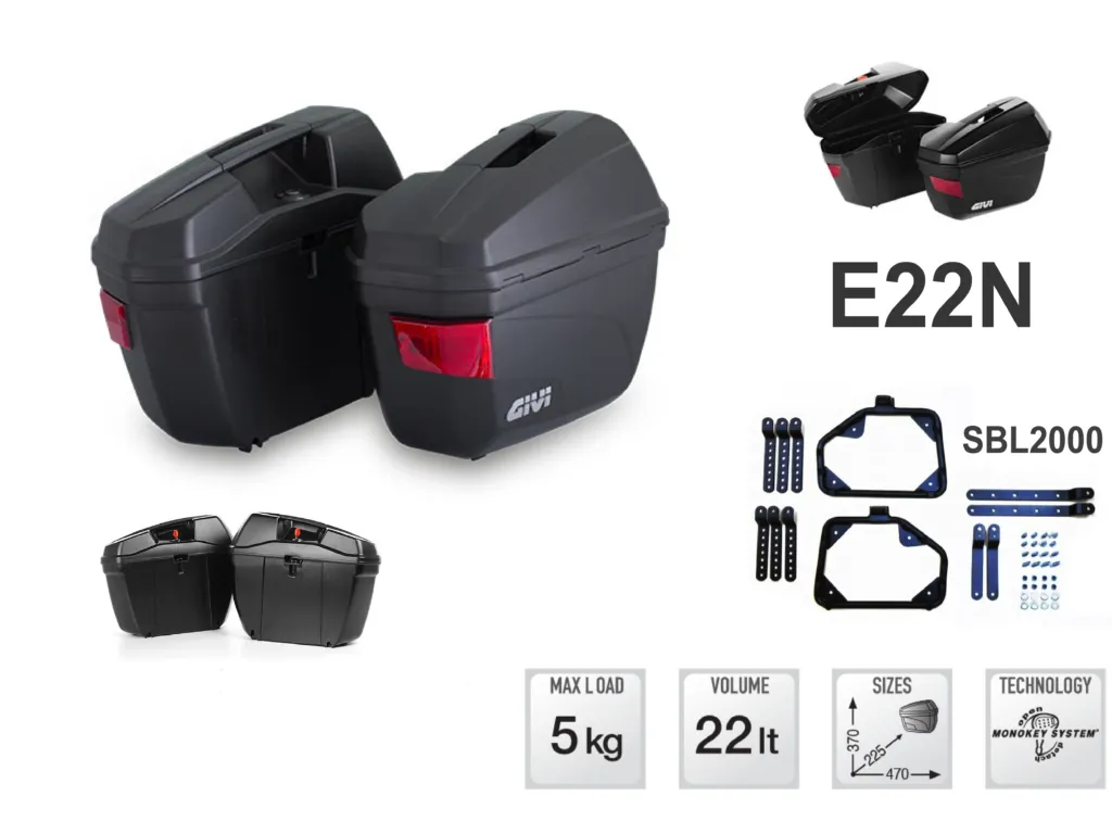 Thùng Givi E22N gắn trên xe Honda Rebel 300