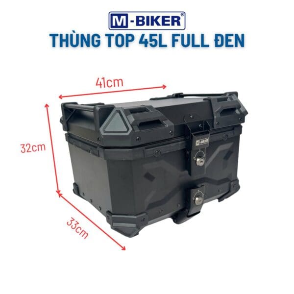 Thùng top 45l mbiker, thùng nhôm sau xe máy - Ảnh 9