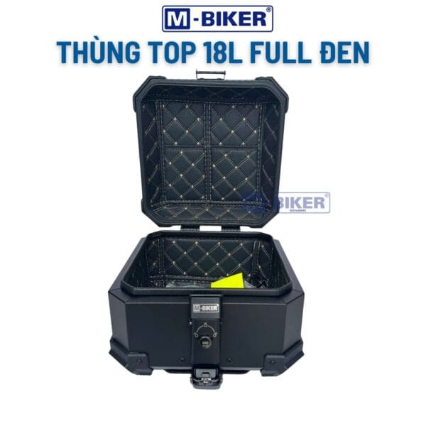 Thùng Top 18L Mbiker Full Đen Chất Liệu Nhôm Gắn Sau Xe Máy - Ảnh 8