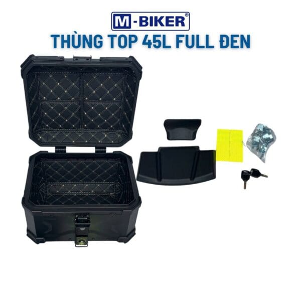 Thùng top 45l mbiker, thùng nhôm sau xe máy - Ảnh 6