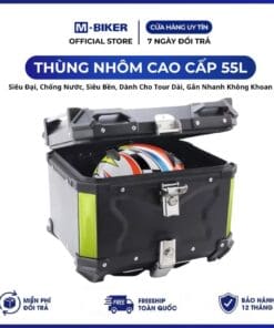 Thùng TOP 55L Nhôm cao cấp, Chống Nước M-Biker