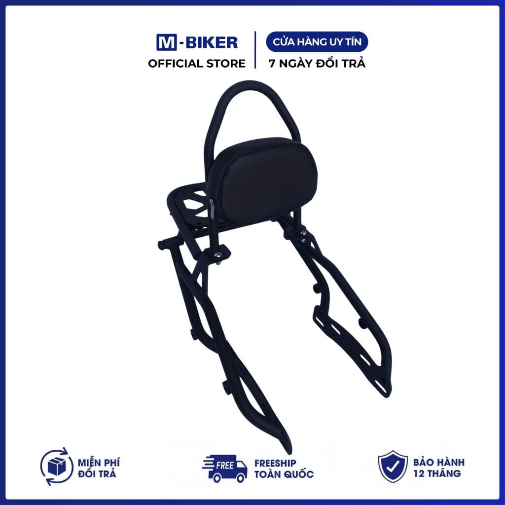 HONDA Rebel 300/500/1100 Baga Gắn Tựa Lưng M-Biker. Mẫu 2, Có Tựa Lưng Êm Ái - Ảnh 4