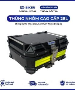 Thùng TOP 28L Nhôm cao cấp, chống nước M-Biker