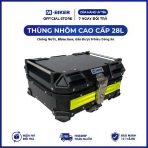 Thùng TOP 28L Nhôm cao cấp, chống nước M-Biker