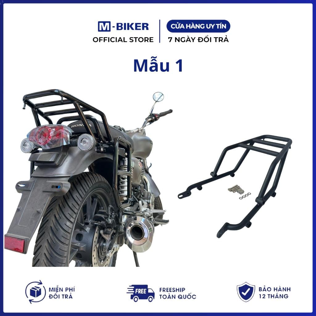 Honda CB350 Baga Sau M-Biker. Khung Gắn Thùng Sau, Thép Sơn Tĩnh Điện Chắc Chắn - Ảnh 7