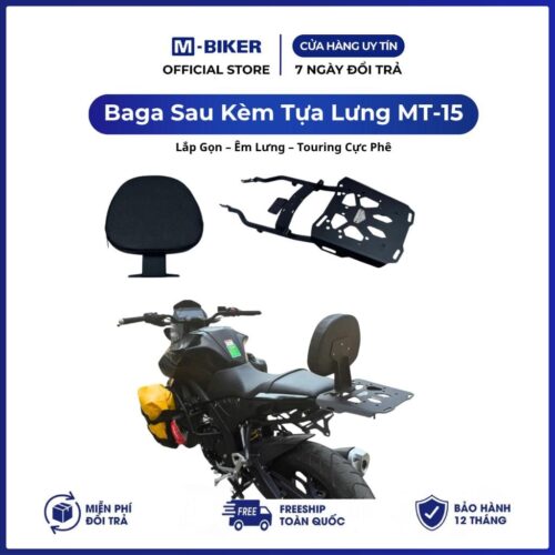 Baga Sau Gắn Kèm Tựa Lưng Yamaha MT15 M-Biker