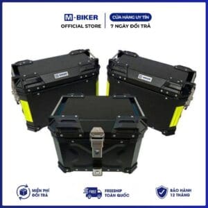 Thùng TOP nhôm chữ X full đen