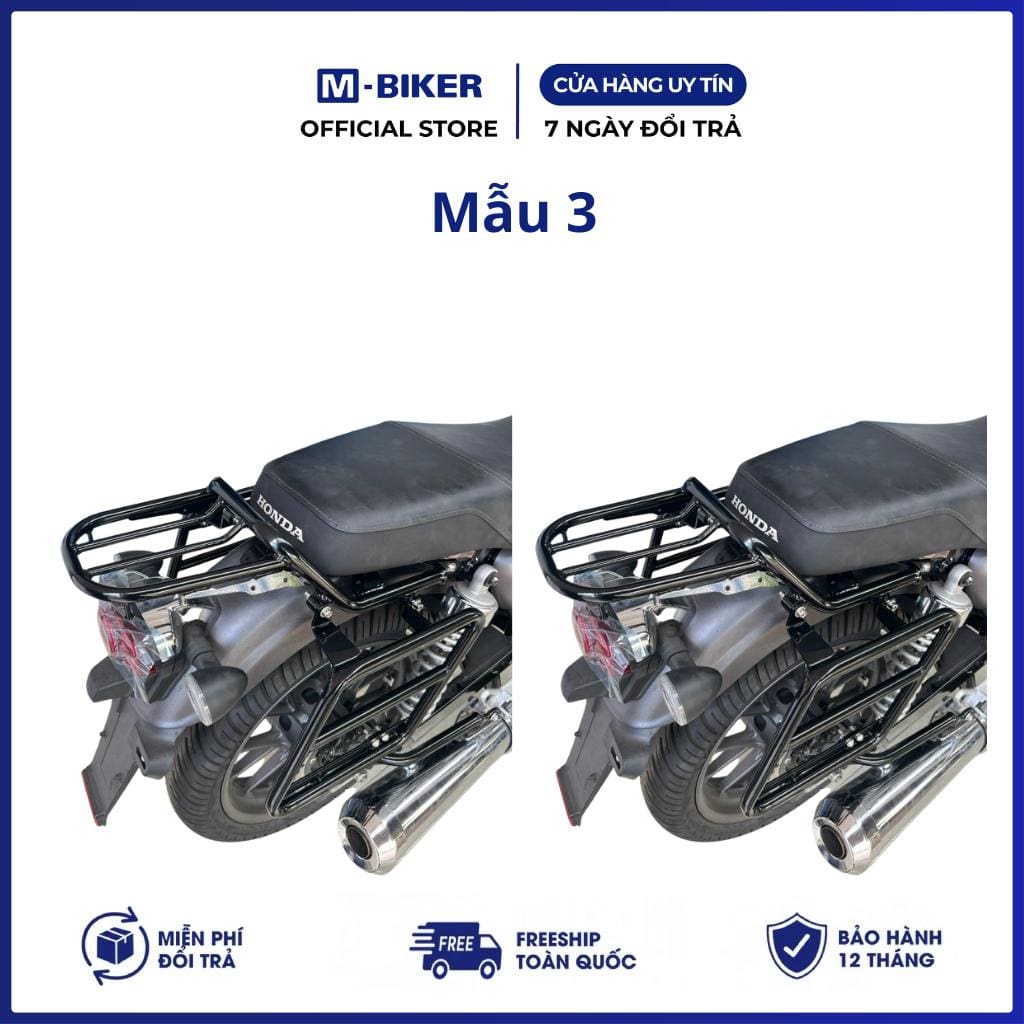 Honda CB350 Baga Sau M-Biker. Khung Gắn Thùng Sau, Thép Sơn Tĩnh Điện Chắc Chắn - Ảnh 6
