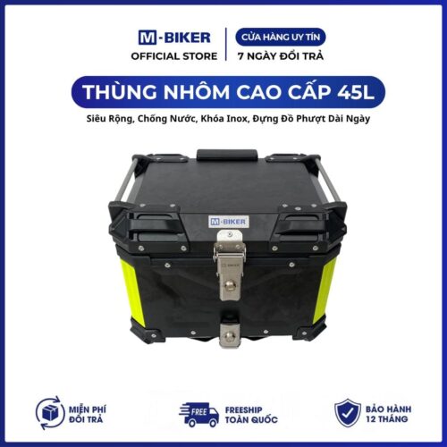 Thùng TOP 45L Nhôm cao cấp, Chống Nước M-Biker