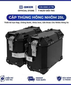 Cặp Thùng Hông 25L Nhôm. Chống Nước M-Biker