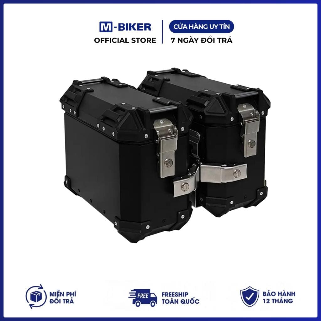 Cặp Thùng Hông 25L Nhôm. Chống Nước M-Biker - Ảnh 4