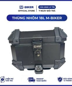 Thùng TOP Nhôm 18L M-Biker Chống Nước, Khóa Chống Trộm, Đựng Đồ Tiện Lợi