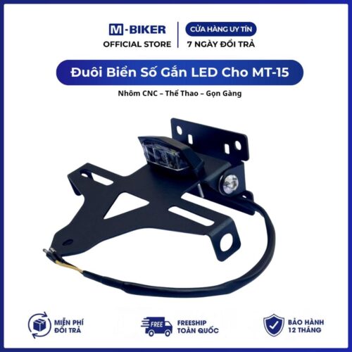 Đuôi Biển Số Gắn LED Cho MT15 M-Biker