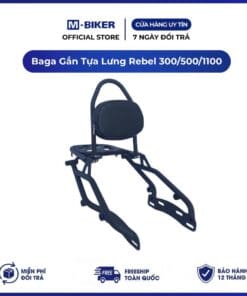 HONDA Rebel 300/500/1100 Baga Gắn Tựa Lưng M-Biker. Mẫu 2, Có Tựa Lưng Êm Ái