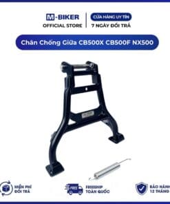 Chân Chống Giữa CB500X, CB500F, NX500 Đen Nhám M-Biker. Thép Chịu Lực, Sơn Tĩnh Điện
