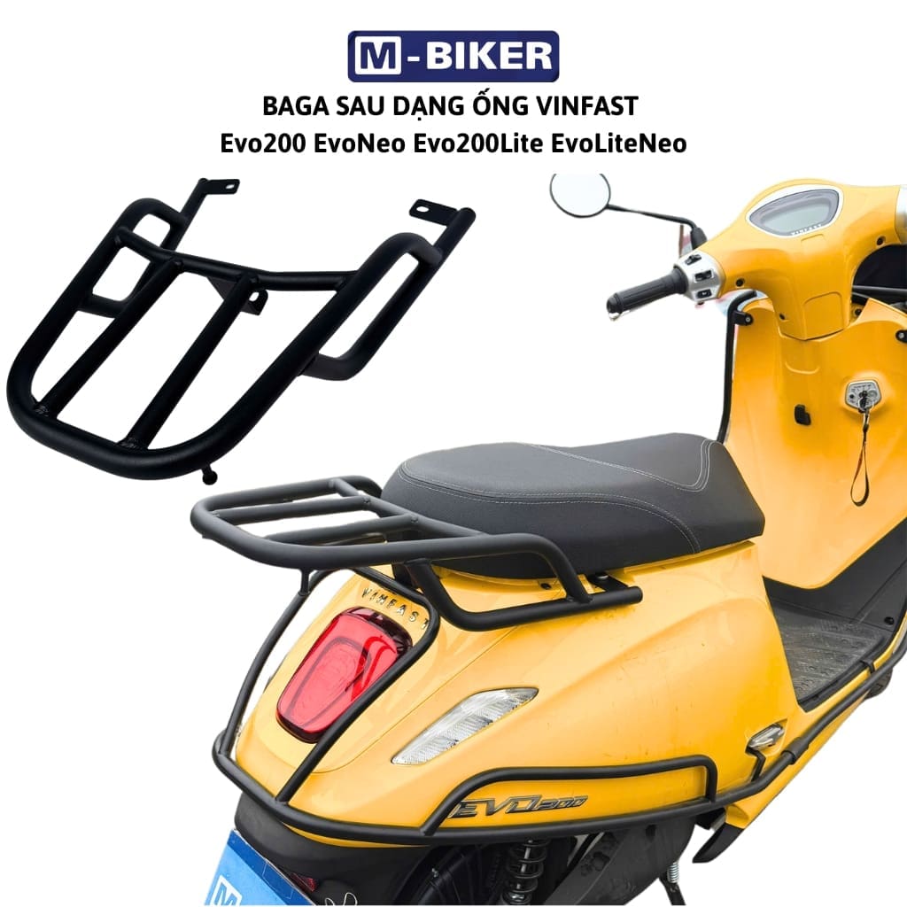 Baga Xe Điện VinFast Evo 200 / Evo Neo / Evo Lite / Evo 200 Lite dạng ống 7 images upload woo2F93fb60eecd595393621c2a6de5d892e7