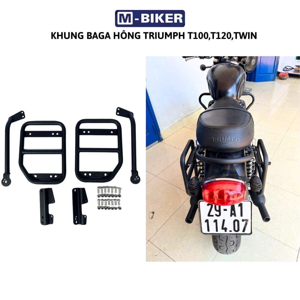 Khung gắn bình xăng và túi hông triumph t100 t120 twin 4 images upload woo2Fae82b04527071104a2bc1e1fb8f4e455
