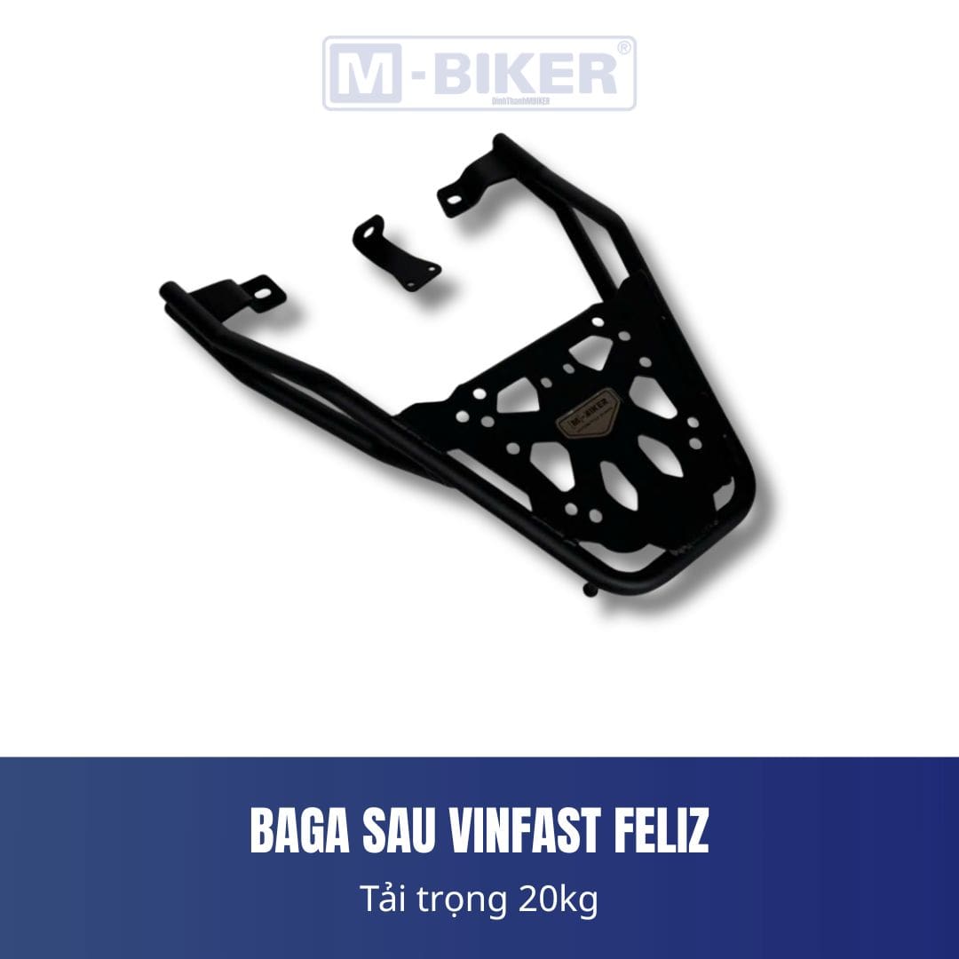 Cảng Sau Baga Sau Xe Điện VinFast Feliz S M-Biker - Thép Sơn Tĩnh Điện Cao Cấp Tay Dắt Chở Hàng Chắc Chắn