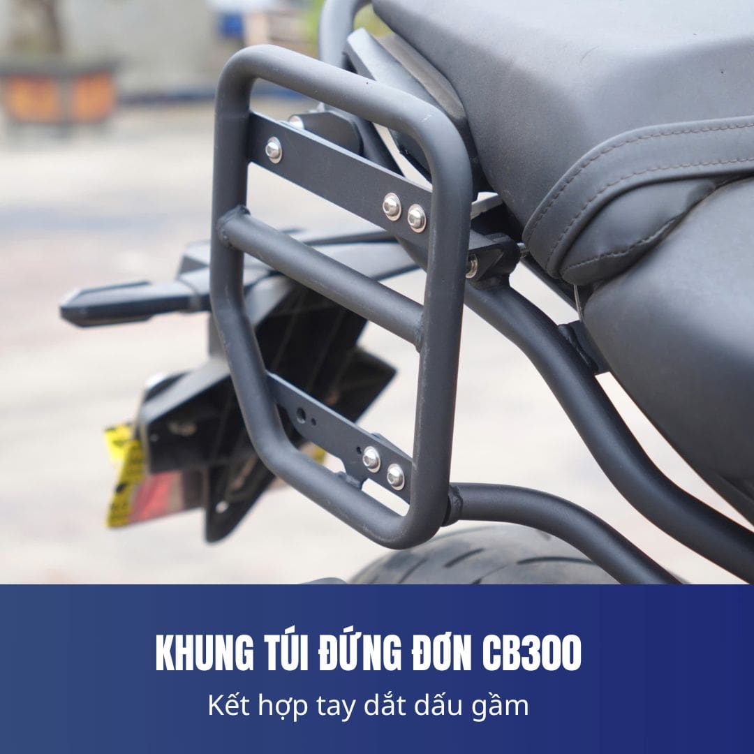 Khung Túi Kết Hợp Tay Dắt Giấu Gầm MBiker Cho Honda CB300R