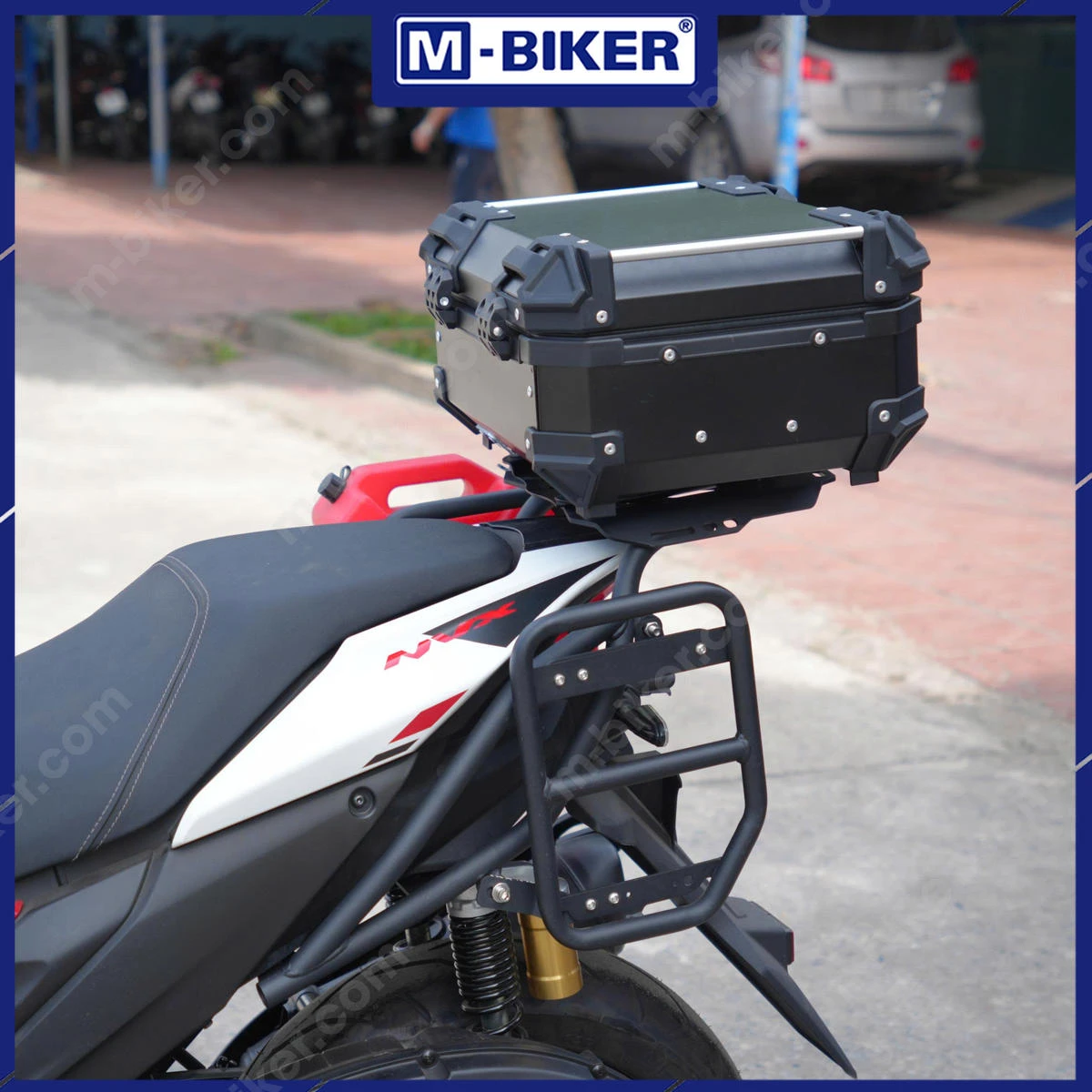 Baga gắn túi NVX V2 M-Biker: phân biệt hàng thật và lắp đặt chuẩn 7 Baga gắn túi NVX V2 M-Biker chính hãng bằng inox 304 sơn tĩnh điện đen lắp hoàn chỉnh trên xe máy