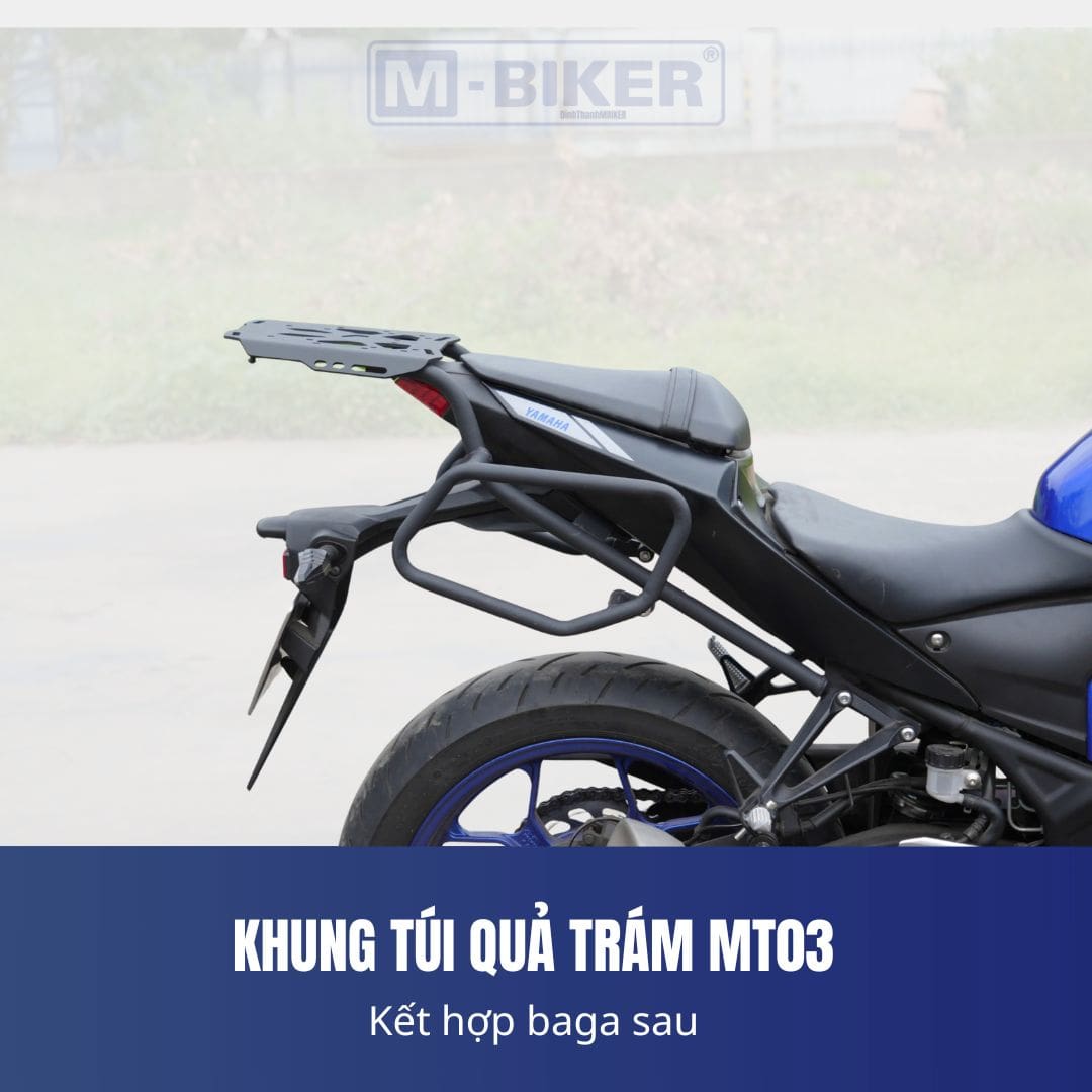 Baga Sau Yamaha MT-03 Cảng Sau Gắn Thùng M-Biker 7 baga mT03 5