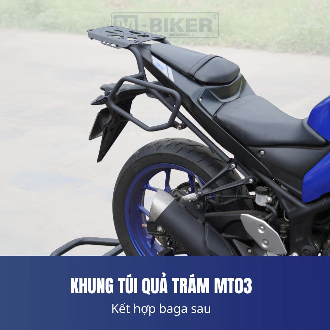 Baga Sau Yamaha MT-03 Cảng Sau Gắn Thùng M-Biker 8 baga mT03 6