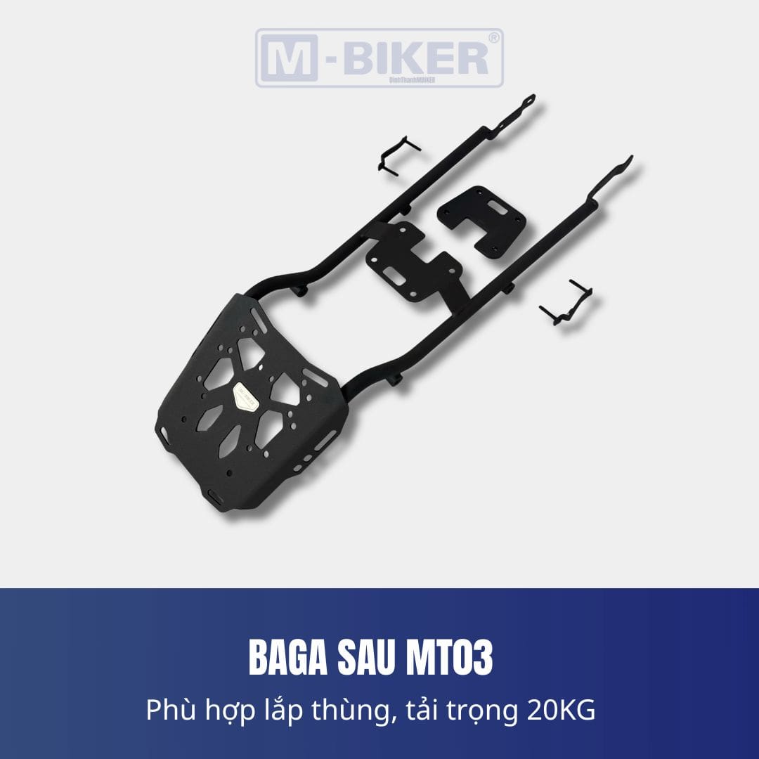 Baga Sau Yamaha MT-03 Cảng Sau Gắn Thùng M-Biker 9 baga mT03 7