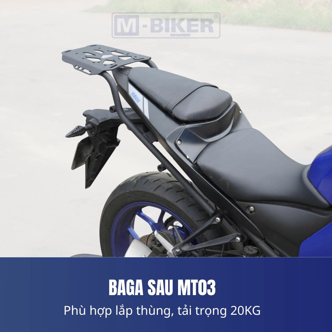 Baga Sau Yamaha MT-03 Cảng Sau Gắn Thùng M-Biker 10 baga mT03 8
