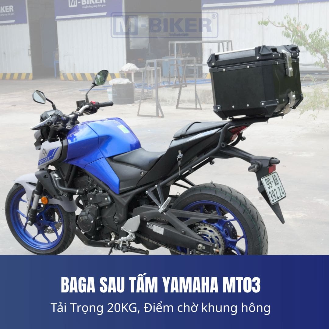 Baga Sau Yamaha MT-03 Cảng Sau Gắn Thùng M-Biker 24 baga sau yamaha MT03 11