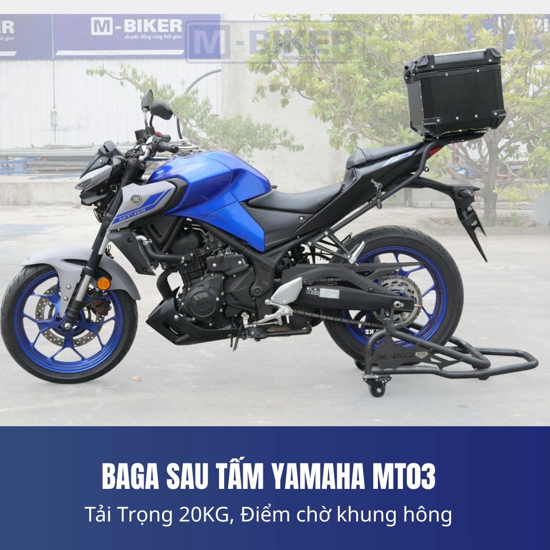 Baga Sau Yamaha MT-03 Cảng Sau Gắn Thùng M-Biker 25 baga sau yamaha MT03 12