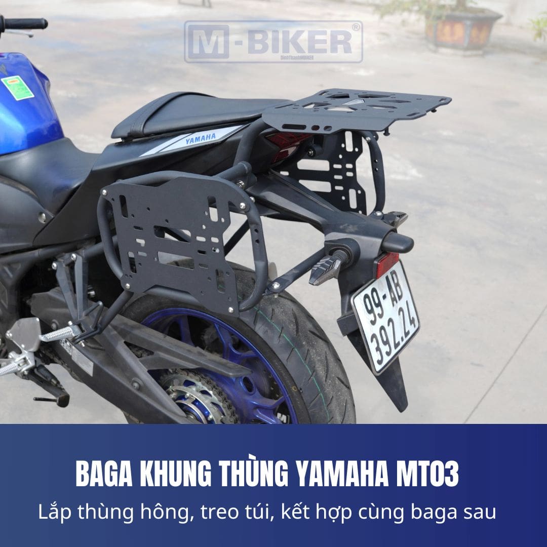 Baga Sau Yamaha MT-03 Cảng Sau Gắn Thùng M-Biker 30 baga sau yamaha MT03 17