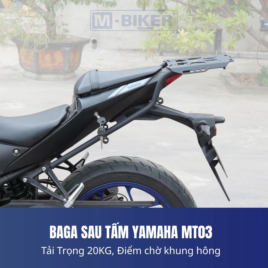 Baga Sau Yamaha MT-03 Cảng Sau Gắn Thùng M-Biker 21 baga sau yamaha MT03 8