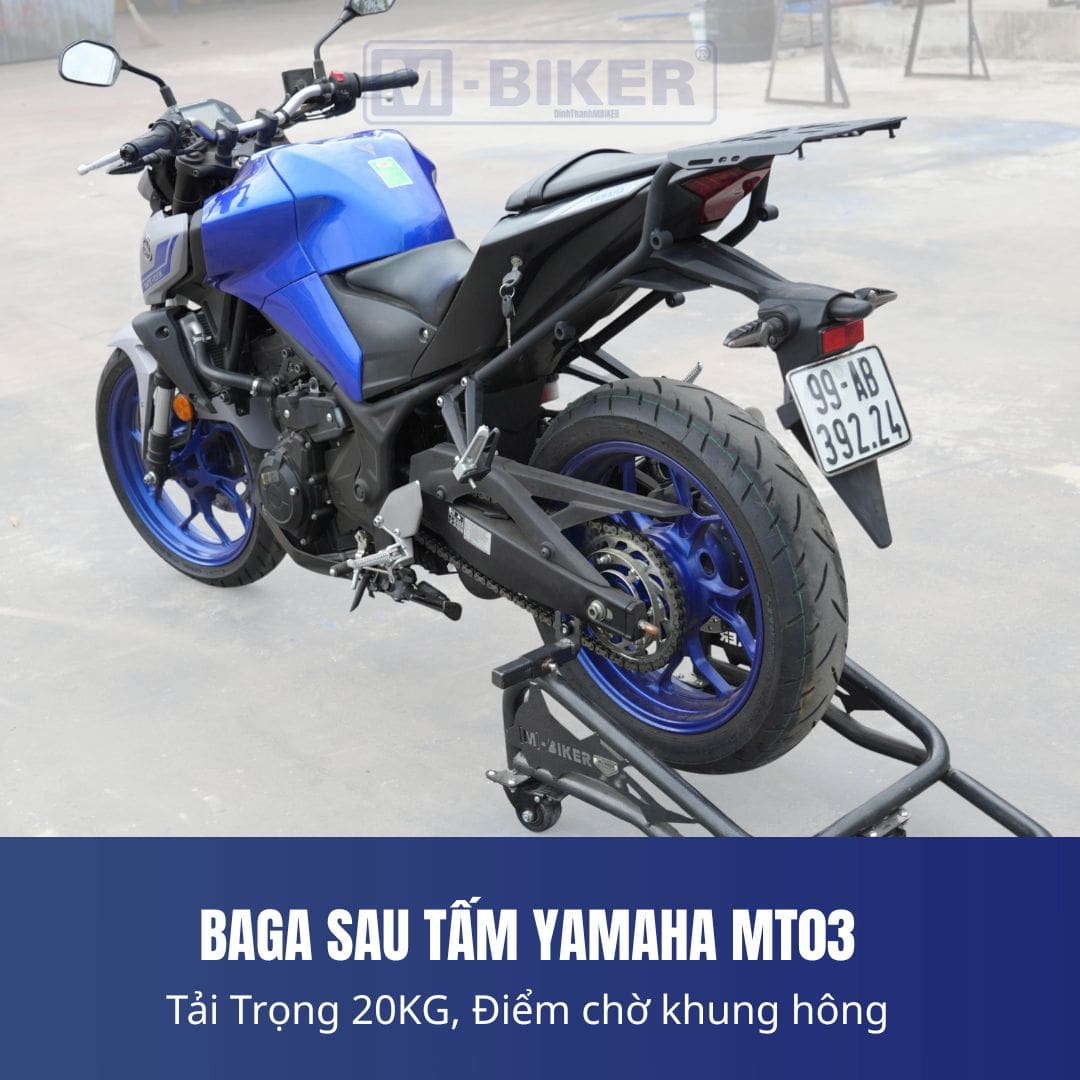 Baga Sau Yamaha MT-03 Cảng Sau Gắn Thùng M-Biker 22 baga sau yamaha MT03 9
