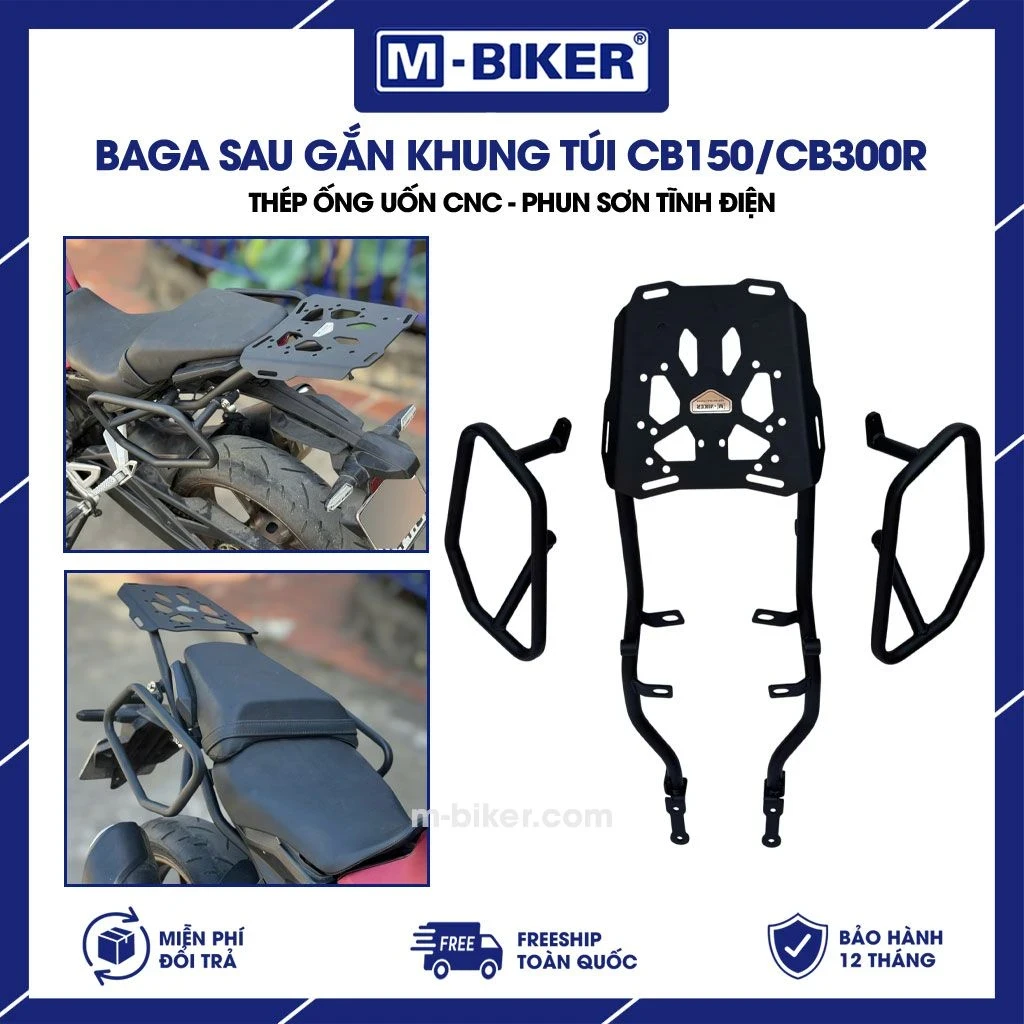 Khung bảo vệ thân xe MT03 M-Biker: giá, độ bền & tương thích 6 Người dùng đang kiểm tra tem QR và logo khắc laser trên khung bảo vệ M-Biker chính hãng