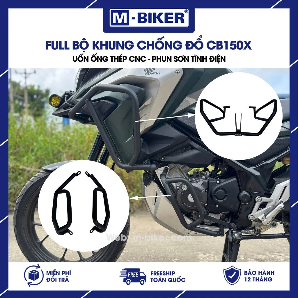 Mô phỏng cấu trúc khung chống đổ M-Biker giúp phân tán lực va đập ra nhiều điểm trên khung sườn