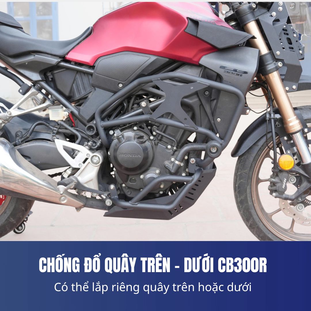Bộ Chống Đổ Honda CB300R MBiker – Khung Quây Bảo Vệ Trên Và Dưới