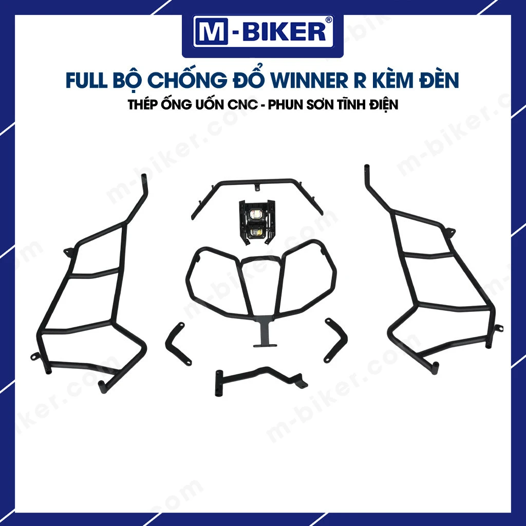 Chi tiết mối hàn mịn và độ dày ống inox 304 tại điểm chịu lực của bộ chống đổ M-Biker