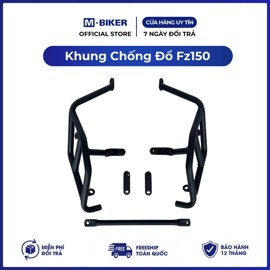 Chi tiết mối hàn chắc chắn và độ dày thép 2-3mm của khung chống đổ Mbiker chịu tải trọng lớn