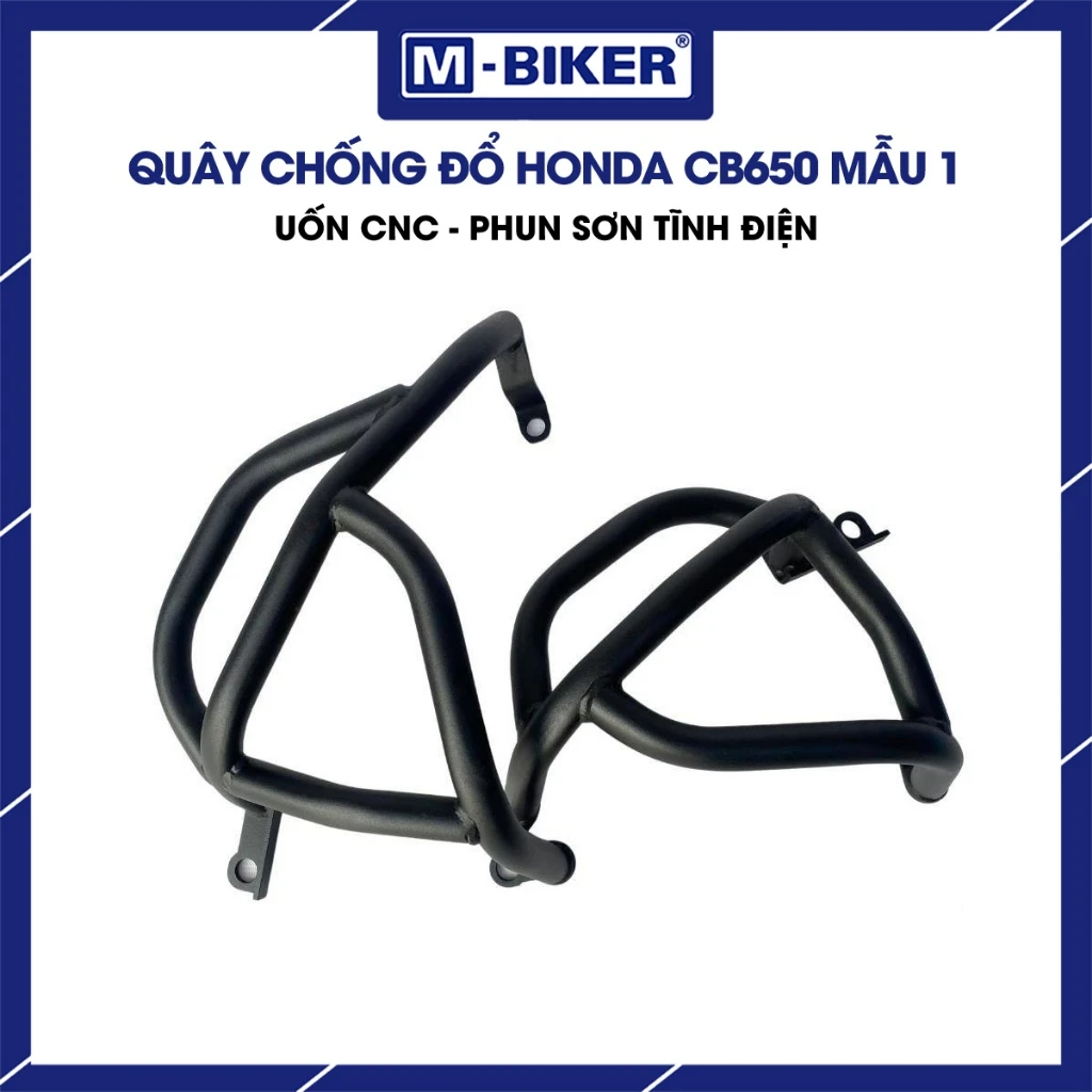 Chống đổ lốc MT-03 Mbiker thép ống: Giá chuẩn & Kiểm tra hàng thật 2 Góc nhìn cận cảnh khung thép ống ôm sát lốc máy tạo khoảng hở an toàn