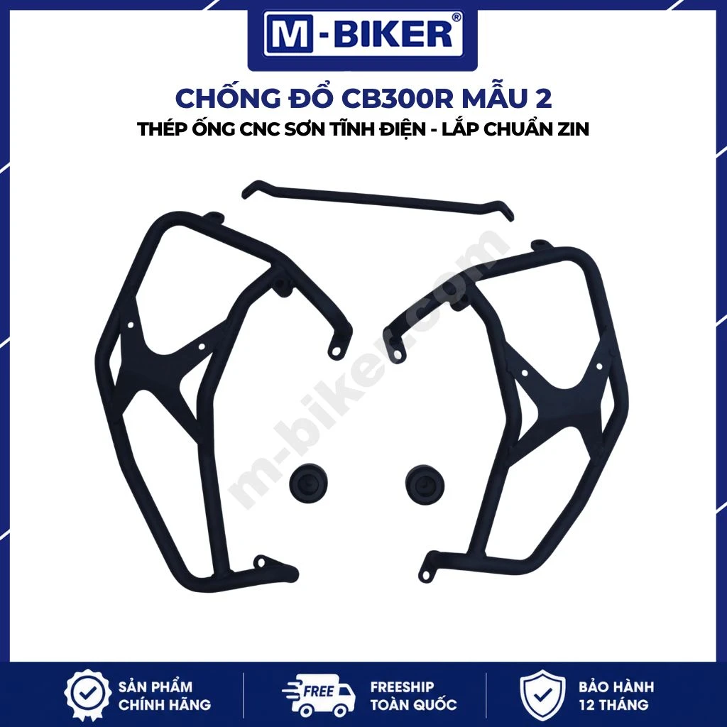 Khung chống đổ xe MT03 MBiker: Phân biệt hàng thật & giá chuẩn 2 Bề mặt khung thép sơn tĩnh điện đen nhám mịn màng không bị bong tróc