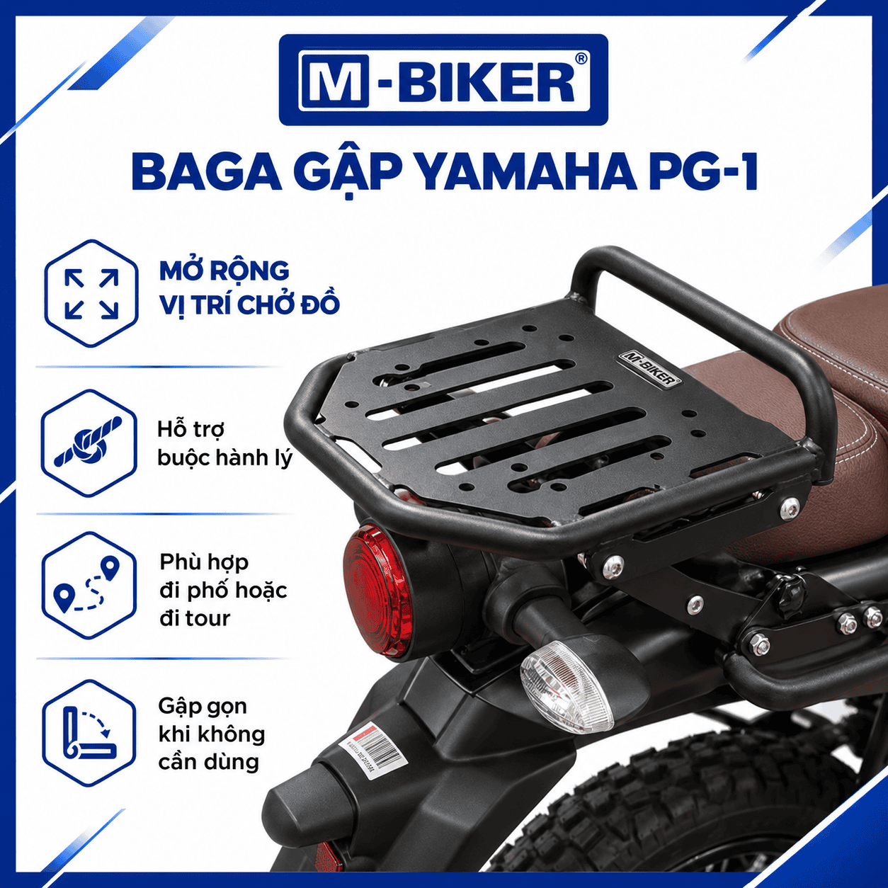 Baga gập sau Yamaha PG1