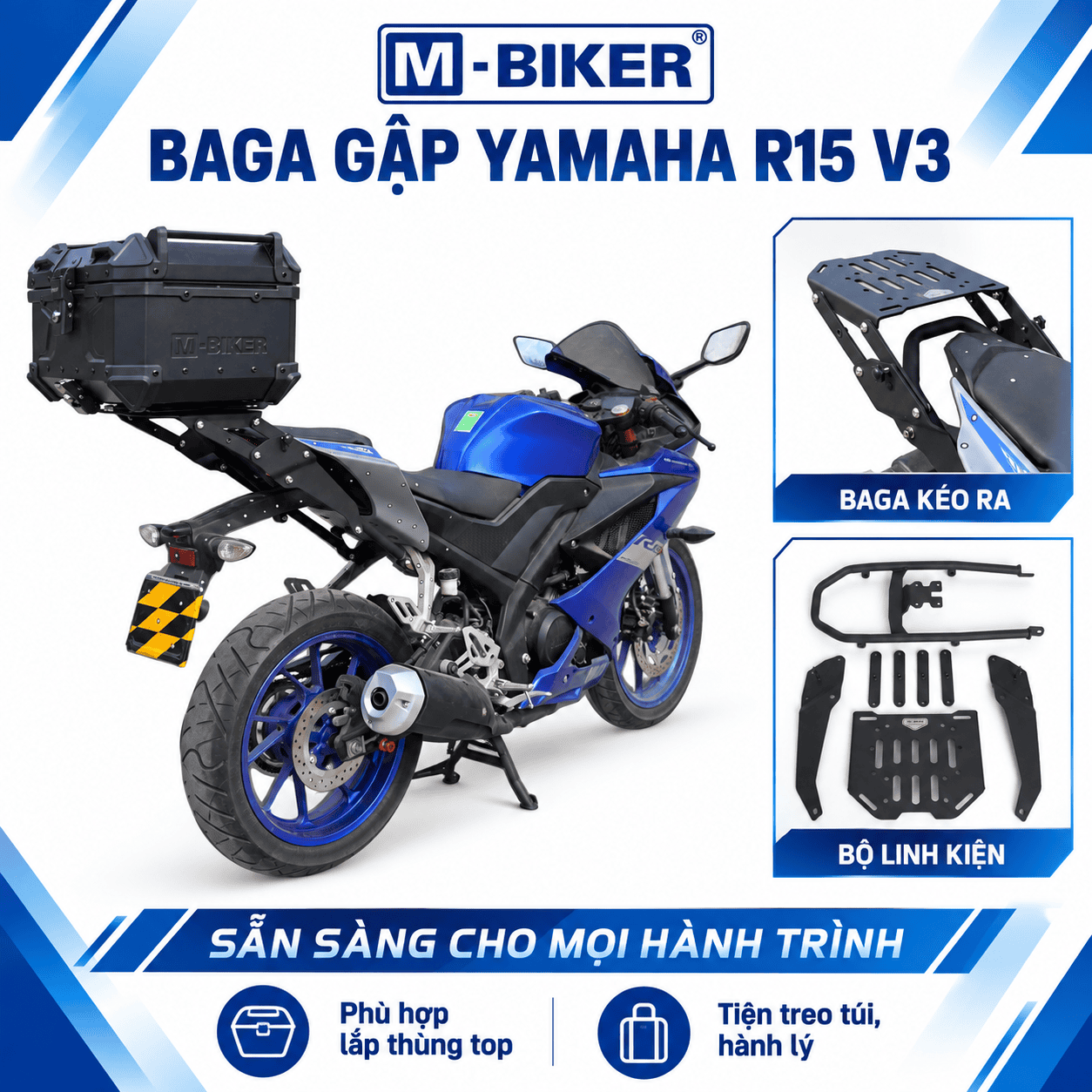 Baga M-Biker Yamaha R15: chọn đúng phiên bản, giá hợp lý 4 baga gap r15v3 7